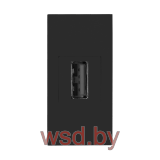 Noen - Розетка USB 2.0, двойной разъем, Type A, 1М, черная