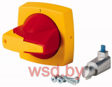 Рукоятка K2DR/P, желто-красный, на дверь, с возможн. блокировки навесным замком, без оси(8x8mm), для QSA63_160N1 (DUMECO), IP65