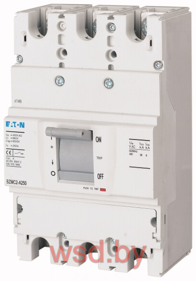 Автоматический выключатель EATON BZMC2-A250, 3P, 250A, 415VAC, 36KA, IT=250A, IE=1400_2100A (без регулировки)