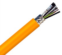 Экранированный комбинированный кабель KAWEFLEX 52DSL C-PVC UL/CSA 0,6/1kV 4G0,5+(2x0,34)C+(2xAWG26/7)C для стационарного и условно гибкого применения, TKD Kabel Gmbh