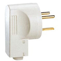 Вилка силовая Legrand 20A, 2P+E, выход кабеля сбоку, слоновая кость (акция)