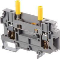 Клемма Entrelec M6/8.ST1.V2 со скользящей перемычкой и тестовой розеткой, серый