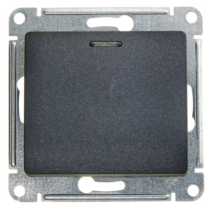 Выключатель 1-клавишный с подсветкой Glossa Systeme Electric (Schneider Electric) GSL000713 Антрацит Выключатель 1-клавишный с подсветкой Glossa Systeme Electric (Schneider Electric) GSL000713 Антрацит
