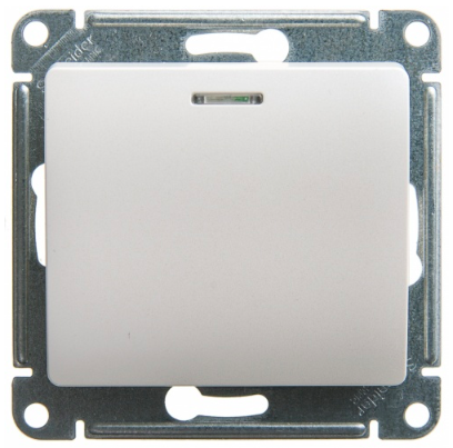 Выключатель 1-клавишный с подсветкой Glossa Systeme Electric (Schneider Electric) GSL000613 Перламутр Выключатель 1-клавишный с подсветкой Glossa Systeme Electric (Schneider Electric) GSL000613 Перламутр