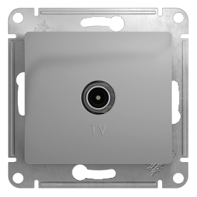 TV Розетка проходная 4DB, механизм, АЛЮМИНИЙ GLOSSA (Schneider Electric) Systeme Electric