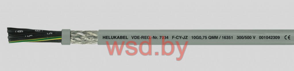 Кабель F-CY JZ ЭМС, гибкий, с медным экраном, с разметкой метража 5G25