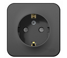 BLANCA Открытой Установки РОЗЕТКА с заземлением со шторками, 16А, 250В, АНТРАЦИТ (Schneider Electric) Systeme Electric