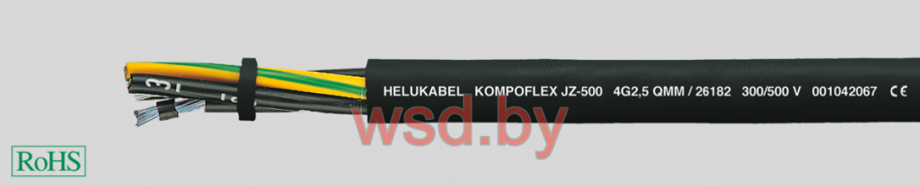 KOMPOFLEX® JZ-500 безгалогеновый, устойчивый к микробам, с низким трением, с разметкой метража 4G6