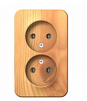 BLANCA Открытой Установки РОЗЕТКА двойная без заземления без шторок, 16А, 250В, ЯСЕНЬ (Schneider Electric) Systeme Electric