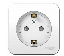 BLANCA Открытой Установки РОЗЕТКА с заземлением со шторками, (КОМПАКТ) с изолированной пластиной 16А, 250В, БЕЛЫЙ (Schneider Electric) Systeme Electric