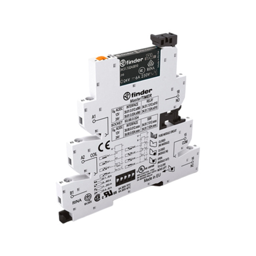 Интерфейсный модуль EMR реле Finder с таймером 398100240060, 1CO, 6A(250VAC), 24VAC/DC
