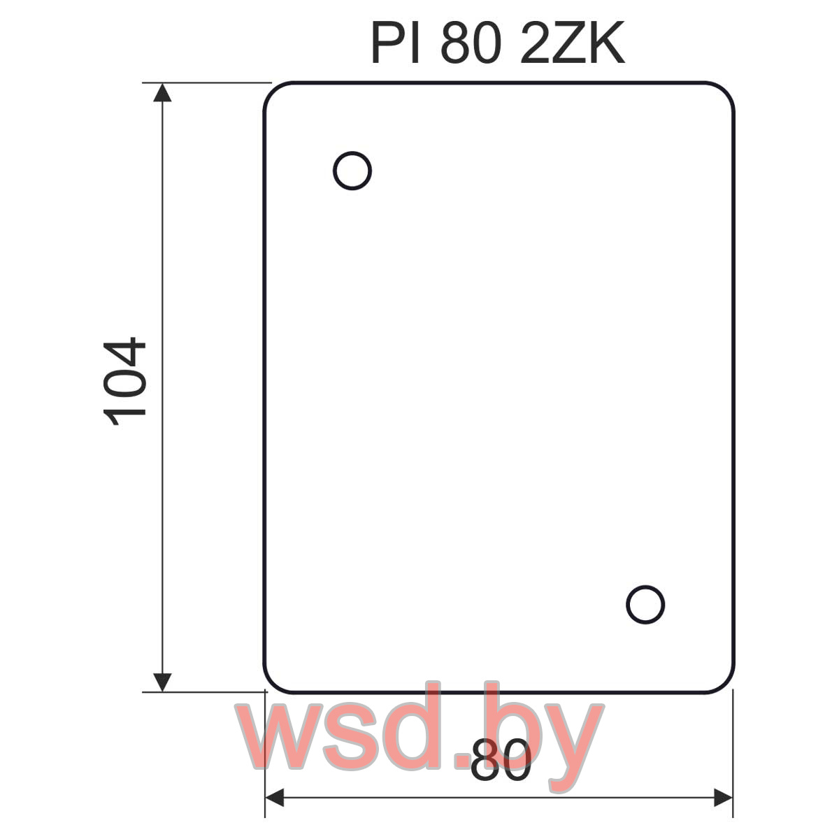 PI 80 2ZK XX Теплоизолирующая подкладка 80х105х5мм для коробок LK 80X28 2ZK Kopos. Фото N2