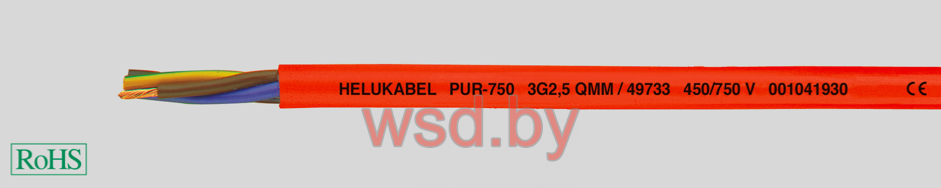 PUR-750 безгалогеновый, с разметкой метража 4G50