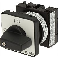 Переключатель T0-1-8200/E, 1P, 20А, тип 0-1, 1NO на 1, 6.5kW(400VAC), на дверь, фронт IP65