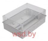 Коробка распределительная CARBO-BOX, 158x118x80mm, с DIN-рейкой, прозрачная крышка, ABS/PC, GW 650°C, IP55 ELEKTRO-PLAST
