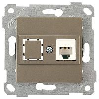 Розетка Mutlusan Rita 1хRJ-45 кат. 6 UTP, антрацит