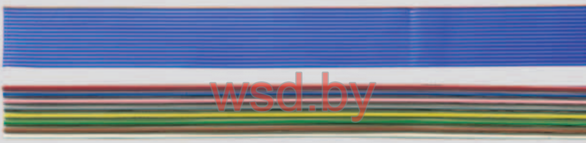 Кабель Flachband (плоская лента) 16x0,08 (одноцветный с кодировкой)