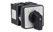 Переключатель Kripal UKT0-3-15394/E, 3P, 20A, тип 2→0←1, 3NO на 2 и 1, 1NO замкнут в 0_1 и 0_2, на дверь, фронт IP65