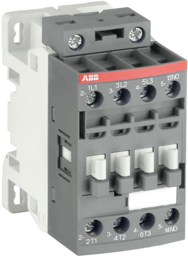 Контактор ABB AF12-30-01-13 100...250VAC/DC, 3NO 12A(28A-AC1) 5.5kW, всп.контакт 1NC (4A-AC15)