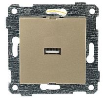 Розетка Mutlusan Rita 1xUSB Type A, золото доре