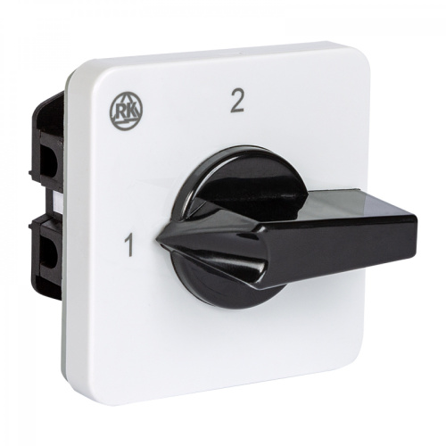 Переключатель Rade Koncar BS 16 54 U, 1P, 20A, тип 1-2 (90°), 1NO на 1_2, 2.5kW(230VAC по АС-23), на дверь, фронт IP40
