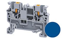 Клемма проходная CP2.5BU /5x49,7mm, push-in, 2 присоед., 2,5(max 4)mm2, 24A, 1000V, синяя