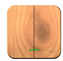 BLANCA Открытой Установки 2-клавишный выключатель с подсветкой, 10А, 250B, ЯСЕНЬ (Schneider Electric) Systeme Electric