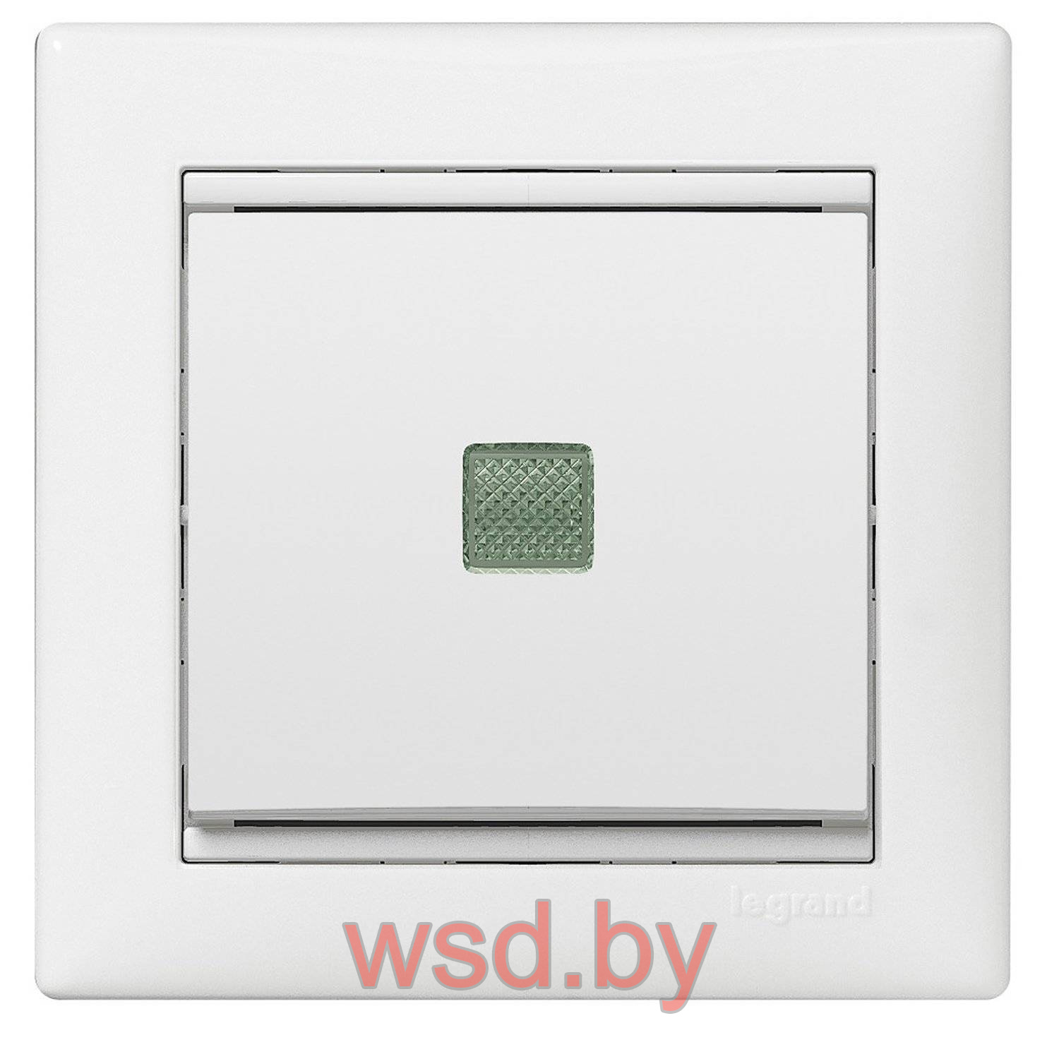 JOWISZ - выключатель 2-полюсный одноклавишный с подсветкой, белый. Фото N2