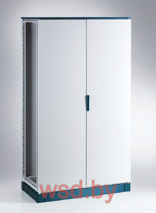 Дверь двойная ENUX SIMPLEX 2000x1200мм (ВxШ) с 2 передними стойками, RAL7035, IP55. Фото N2