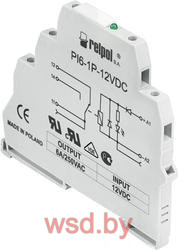 Реле интерфейсное PI6-1P-230VAC/DC, 1CO, 6A(250VAC), 230VAC/DC, LED, моноблок, W=6.2mm. Фото N2