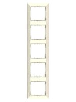 Рамка Mutlusan Daria 5 постов, к механизмам серии 21, вертикальный монтаж, сл.кость Рамка Mutlusan Daria 5 постов, к механизмам серии 21, вертикальный монтаж, сл.кость