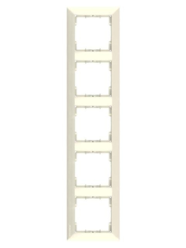 Рамка Mutlusan Daria 5 постов, к механизмам серии 21, вертикальный монтаж, сл.кость