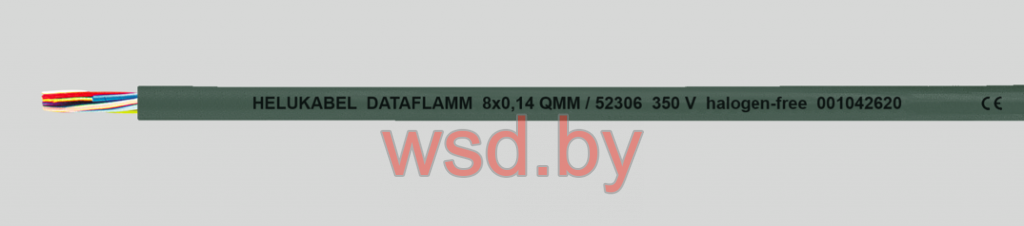 DATAFLAMM® безгалогеновый, с разметкой метража 3x0.14