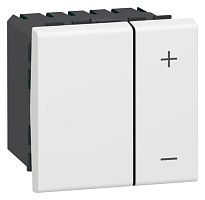Legrand Mosaic - Светорегулятор кнопочный универсальный 400Вт, 2M, без нейтрали, белый