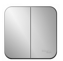 BLANCA Открытой Установки 2-клавишный выключатель, 10А, 250B, АЛЮМИНИЙ (Schneider Electric) Systeme Electric