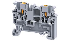 Клемма проходная CP2.5 /5x49,7mm, push-in, 2 присоед., 2,5(max 4)mm2, 24A, 1000V, серая