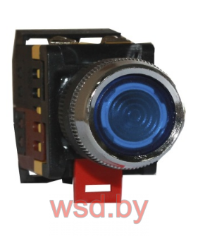 Кнопка ABLFS-22 с подсветкой синий NO+NC 230В EKF PROxima