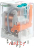 Реле R2N-2012-23-1024-WT, 2CO, 12A(250VAC), 24VDC, мех. инд., тест-кнопка