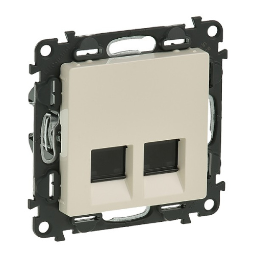 Legrand Valena Life - Розетка 2хRJ-45 UTP CAT5E, слоновая кость (индивидуальная упаковка)