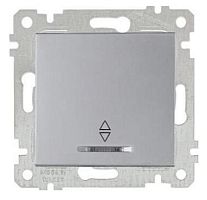 Переключатель Mutlusan Rita на два направления с подсветкой, пруж. зажимы, нерж. сталь Переключатель Mutlusan Rita на два направления с подсветкой, пруж. зажимы, нерж. сталь