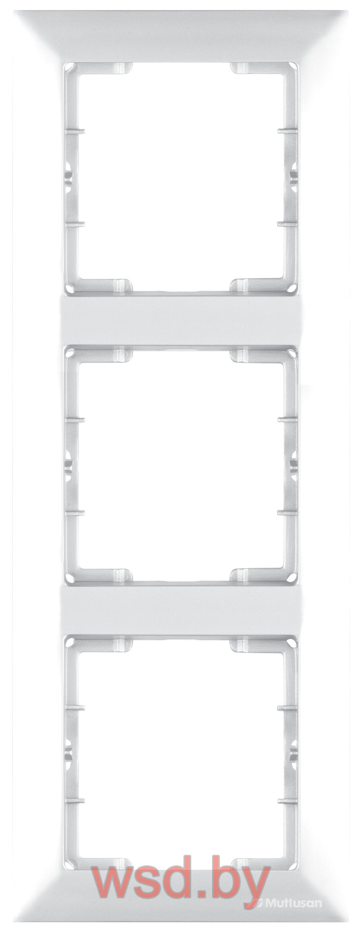Candela - Рамка 3 поста, к механизмам серии 21, вертикальный монтаж, белый