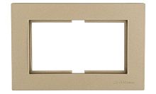Рамка Mutlusan Rita двойной розетки, золото доре