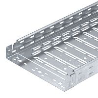 Лоток RKSM 610 FS кабельный перфорированный, безболт. соединение, 60Х100Х3000мм (ВхШхД), конв. оцинк.