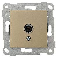 Розетка Mutlusan Rita TV, проходная, золото доре