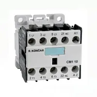 Мини-контактор Rade Koncar CM1 10 24V 50Hz, 3P, 9A/(20A по AC-1), 4kW(400VAC), 24VAC, 1NO