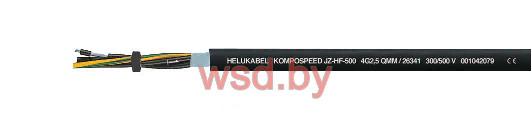 Кабель KOMPOSPEED®JZ-HF-500-C для буксируемых цепей 3х0,5