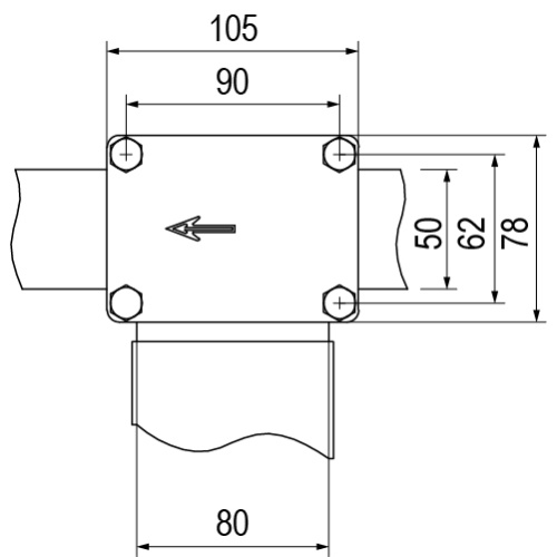 Зажим DKC для подключения гибкой шины 80x50 фото 2