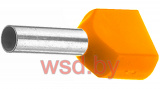 Каб. наконечник сдвоенный H0,5/14 ZH OR оранжевый 2х0,5мм2, упаковка 500шт.