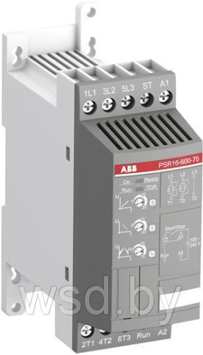 Устройство плавного пуска ABB PSR16-600-70, 7,5kW, 208_600VAC, 16А, U управление=100_240VAC