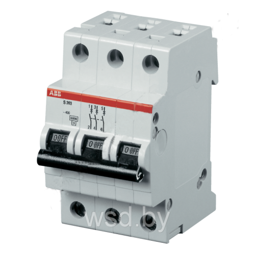 Автоматический выключатель ABB S203-C40 3P C 40A 10kA 3M
